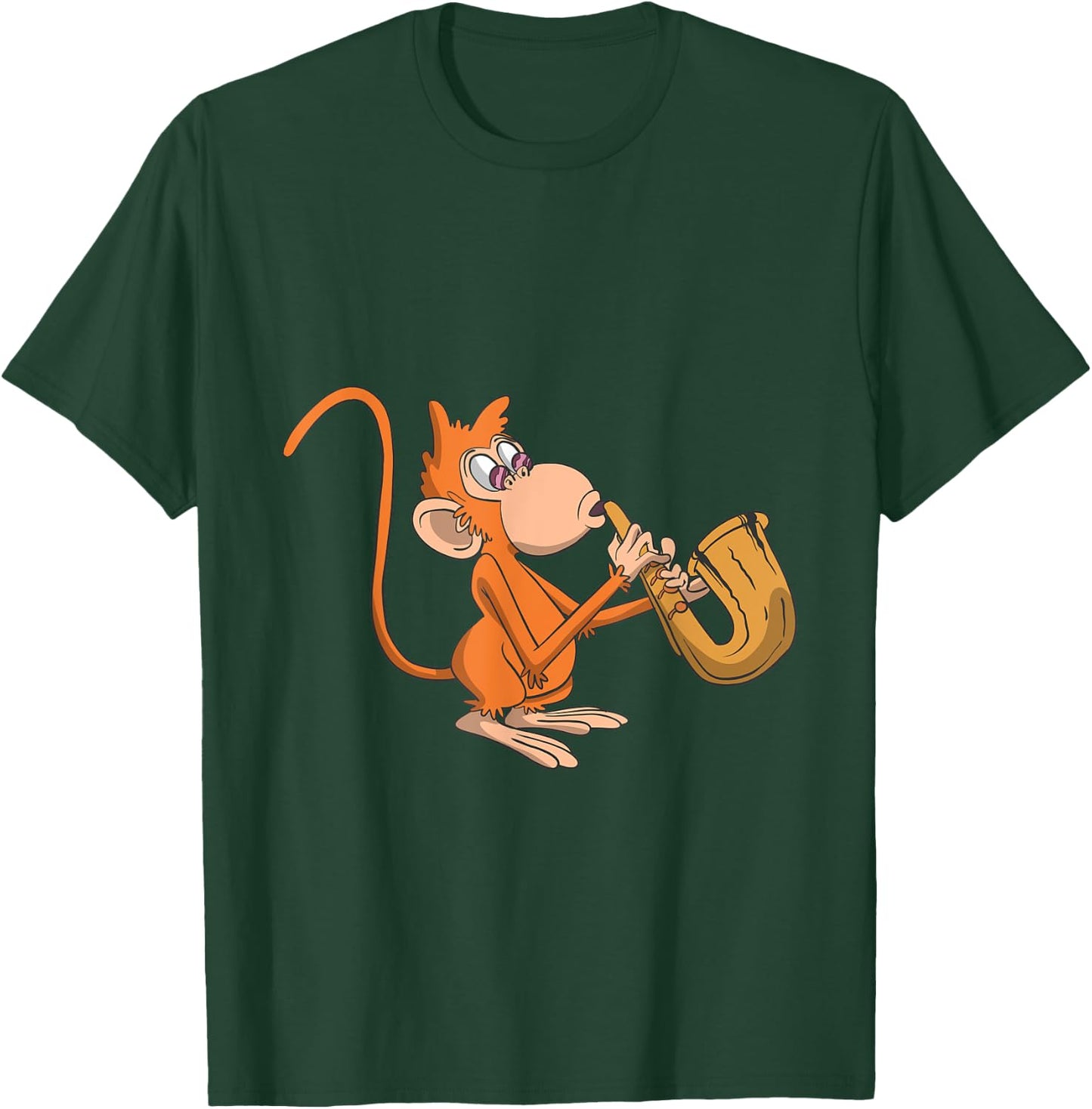 Monkey Plays The Saxophone T-Shirt - T-Shirt | Forest