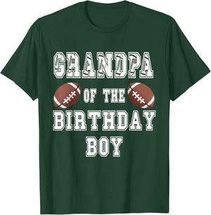 Grandpa of the Birthday Boy Football Lover Family Birthday T-Shirt - T-Shirt | Forest