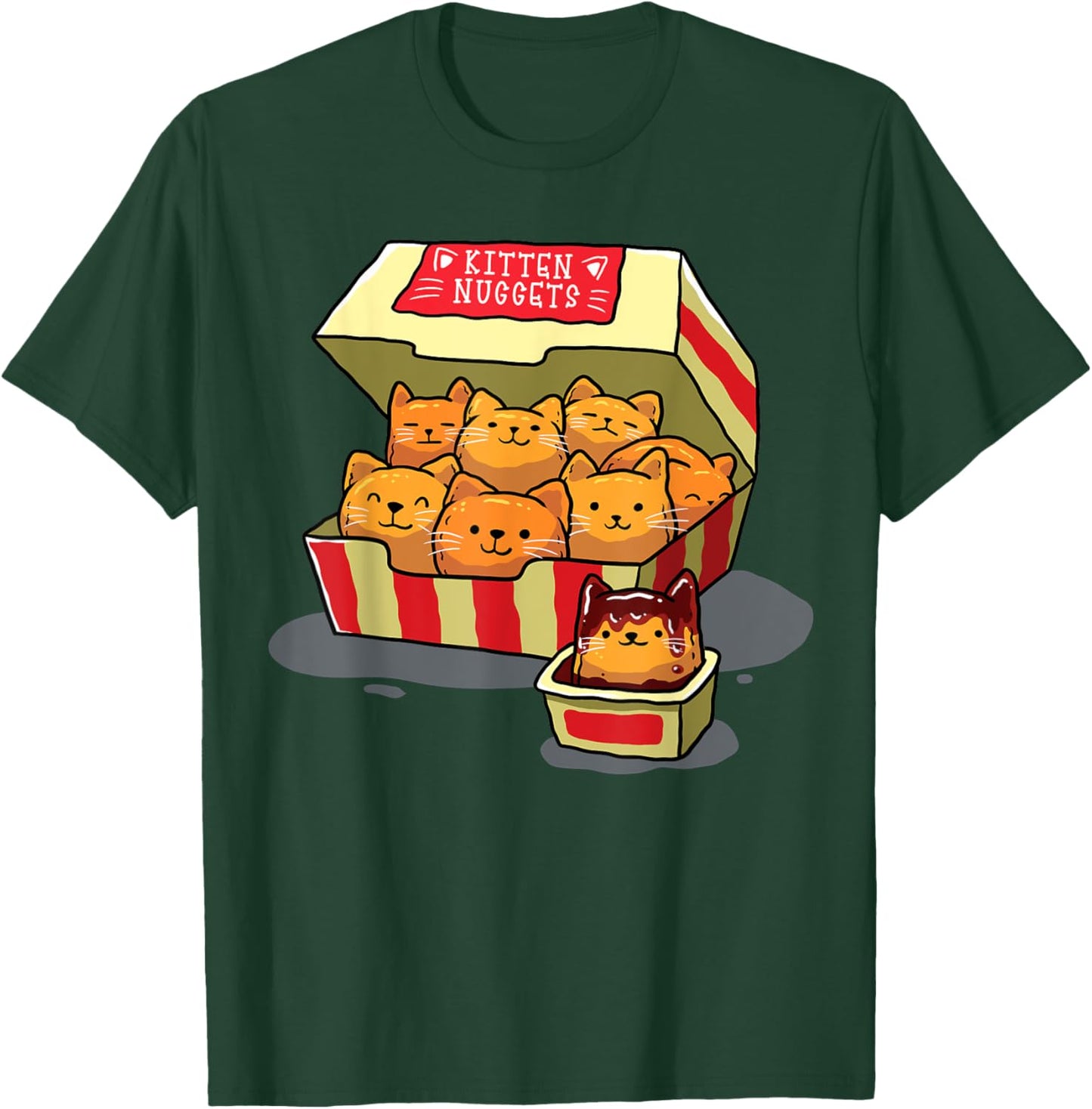 InGENIUS Funny Cat Owner Shirts & Gifts Kitten Nuggets Food Pun Cat Lover Gift Chicken Nuggets -Adults Black Small T-Shirt - T-Shirt | Forest