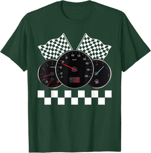 Checkered Flag Racing T-Shirt - T-Shirt | Forest
