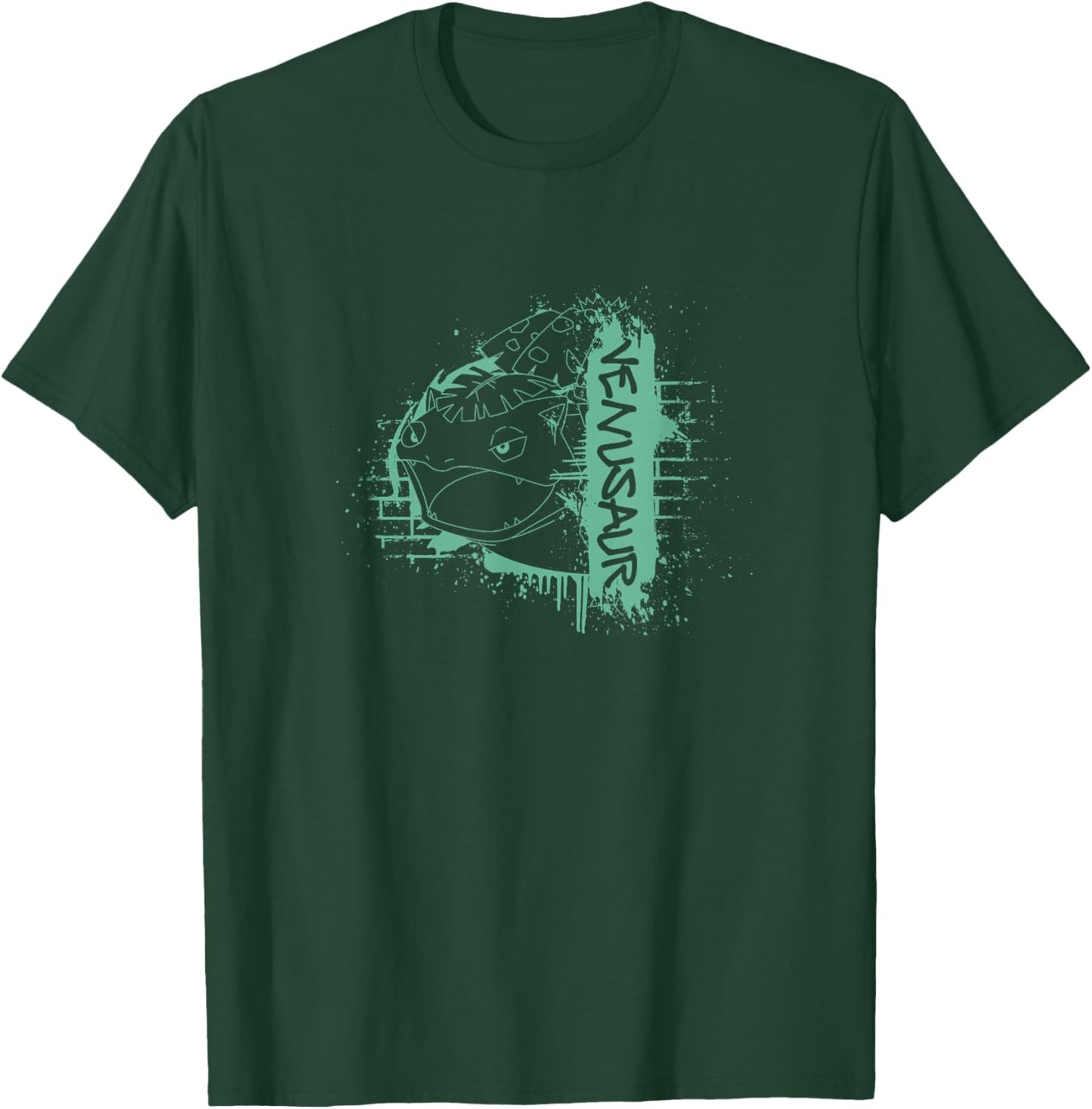 Pokémon Venusaur Final Form Graffiti Brick Line Art T-Shirt - T-Shirt | Forest