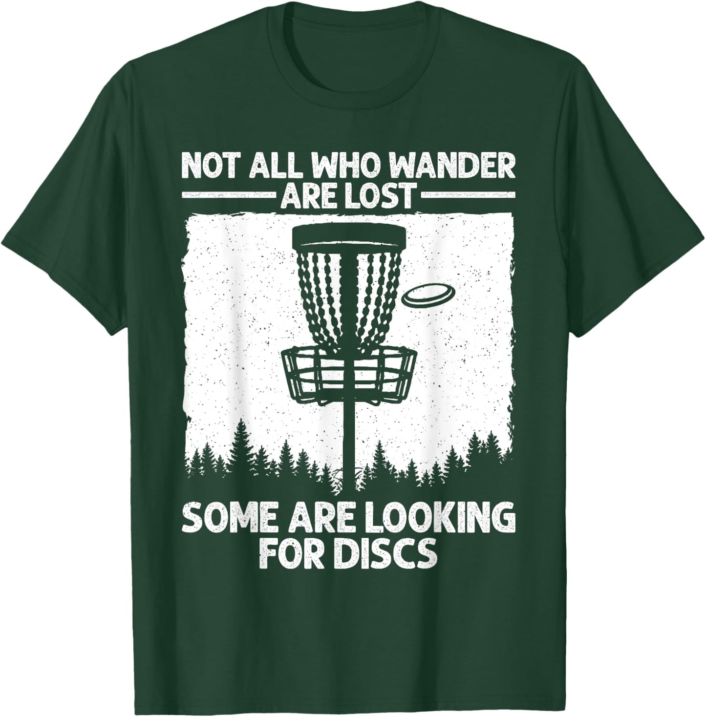 Funny Disc Golf Art Women Kids Disc Golfer Disc Golf T-Shirt - T-Shirt | Forest