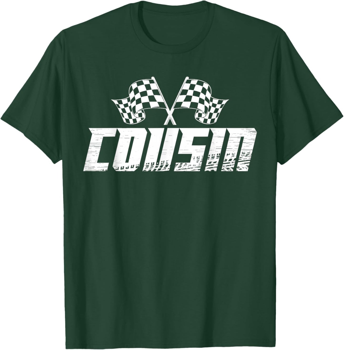 Cousin Pit Crew Family Racing Birthday Race Car T-Shirt - T-Shirt | Forest