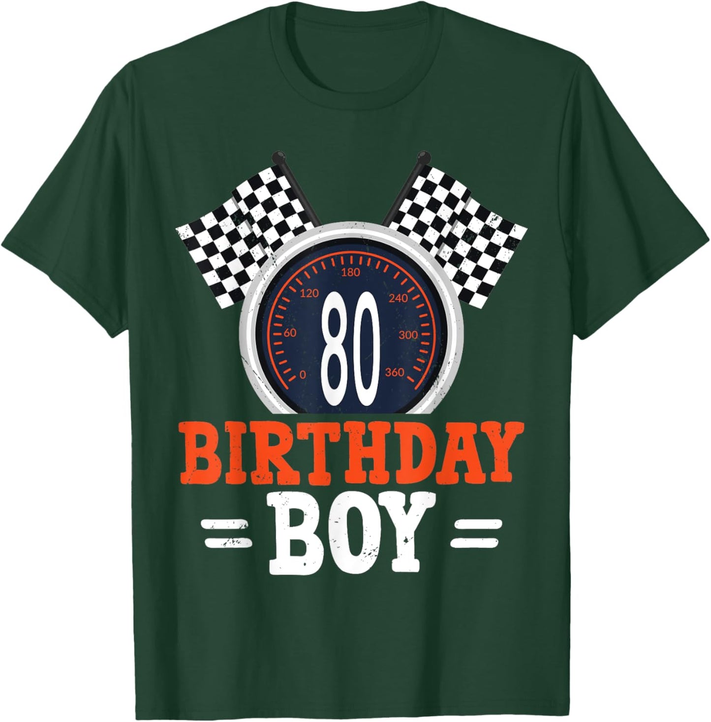Race Car 80th Birthday Racing Car Driver 80 Year Old Funny T-Shirt - T-Shirt | Forest