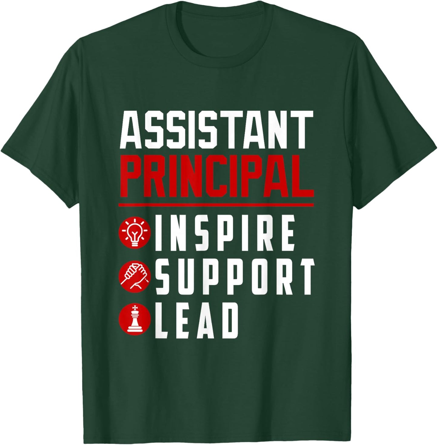 Vintage Assistant Principal Inspire Support Lead Profession T-Shirt - T-Shirt | Forest