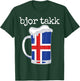 Beer Please In Icelandic Bjor Takk Iceland T-Shirt - T-Shirt | Forest