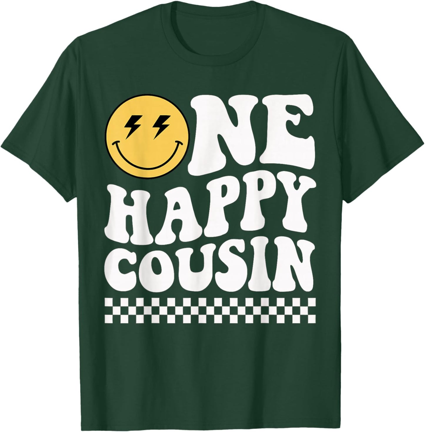 One Happy Dude Cousin 1st Birthday Family Matching T-Shirt - T-Shirt | Forest
