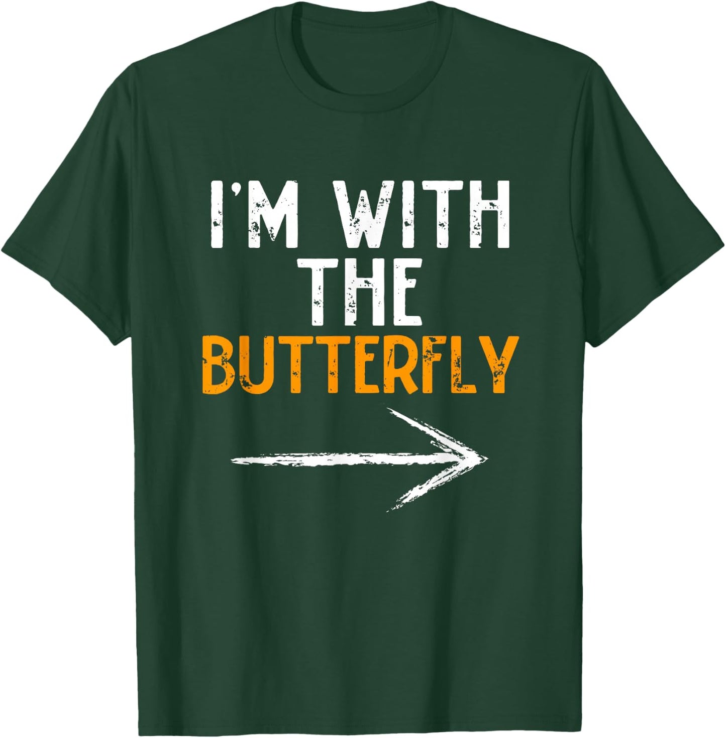 I’m With The Butterfly Halloween Matching Costume Butter-Fly T-Shirt - T-Shirt | Forest