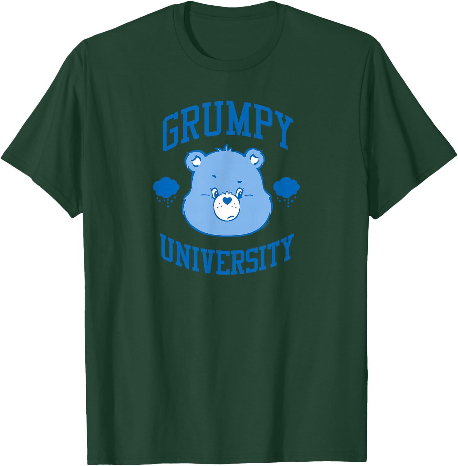 Care Bears Grumpy University Retro Cartoon T-Shirt - T-Shirt | Forest