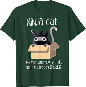 Cute Ninja Cat T-Shirt - T-Shirt | Forest