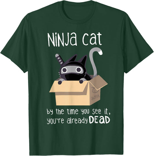 Cute Ninja Cat T-Shirt - T-Shirt | Forest
