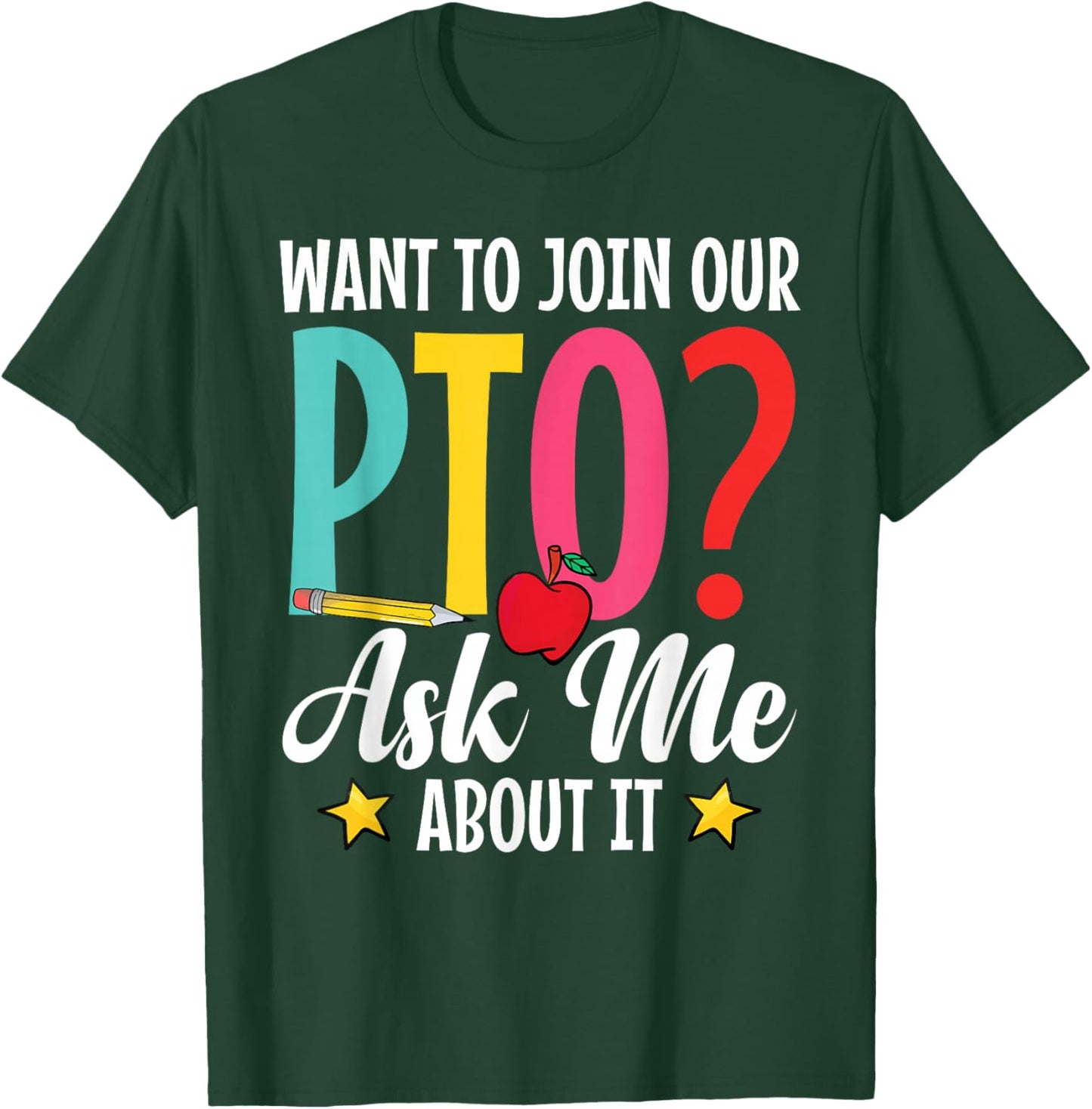 Parent Teacher Organization Parent School Volunteer PTO Crew T-Shirt - T-Shirt | Forest