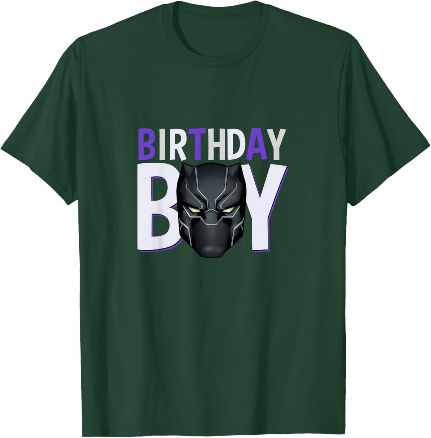 Kids Marvel Avengers Classic Black Panther Super Birthday Boy T-Shirt - T-Shirt | Forest