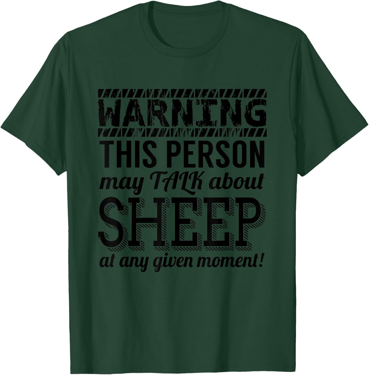 Sheep Funny - Warning This Person May Talk About Sheep T-Shirt - T-Shirt | Forest