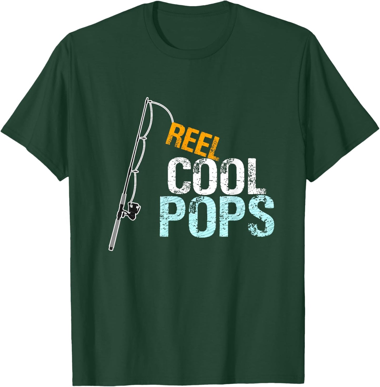 Pops Gift from Granddaughter Grandson Reel Cool Pops T-Shirt - T-Shirt | Forest
