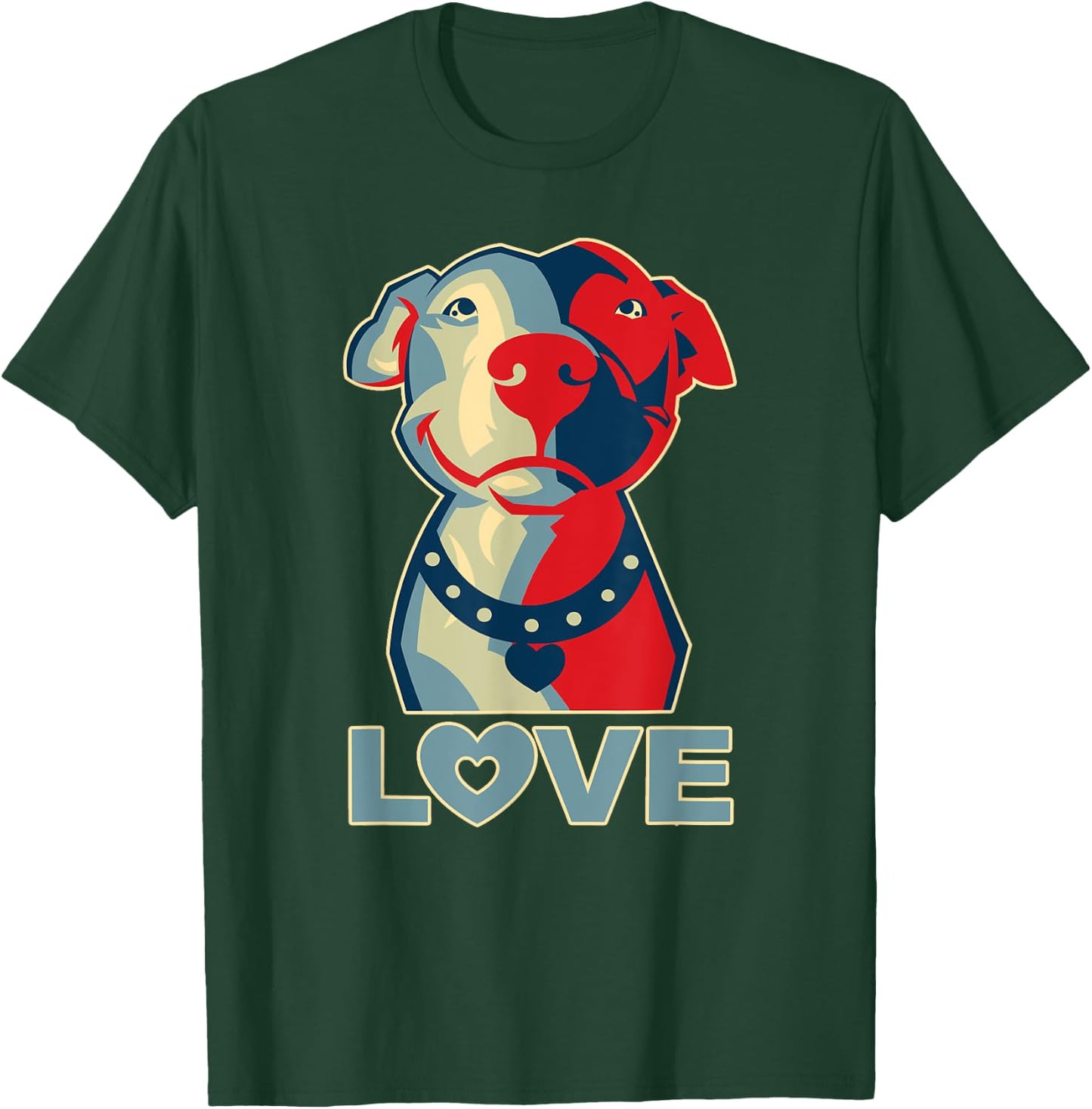 Pitbull Love Graphic T-Shirt - T-Shirt | Forest