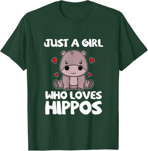 Just A Girl Who Loves Hippos Hippo Costume T-Shirt - T-Shirt | Forest