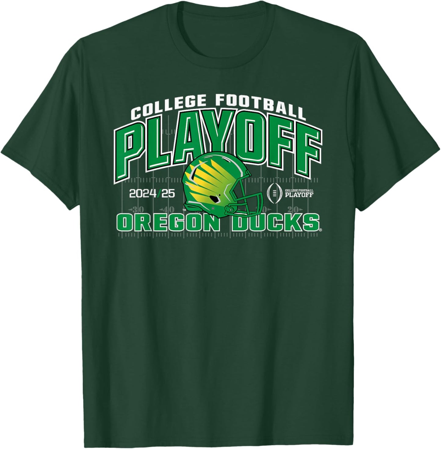 Elite Authentics Oregon Ducks -Adult College Football Playoff CFP 2024-2025 - Black, Short Sleeve, , Straight Fit, Adult Size 6/7 T-Shirt - T-Shirt | Forest