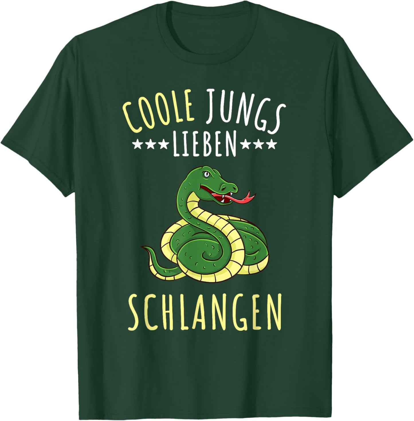 Coole Jungs lieben Schlangen Geschenk T-Shirt - T-Shirt | Forest
