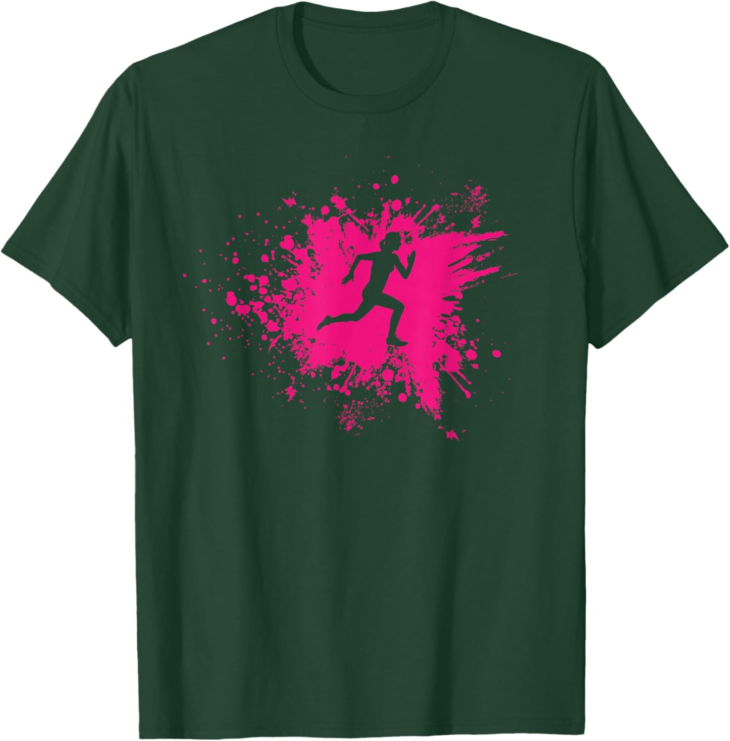 Running Girl Funny Runner T-Shirt - T-Shirt | Forest