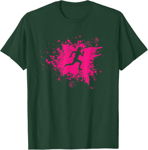 Running Girl Funny Runner T-Shirt - T-Shirt | Forest