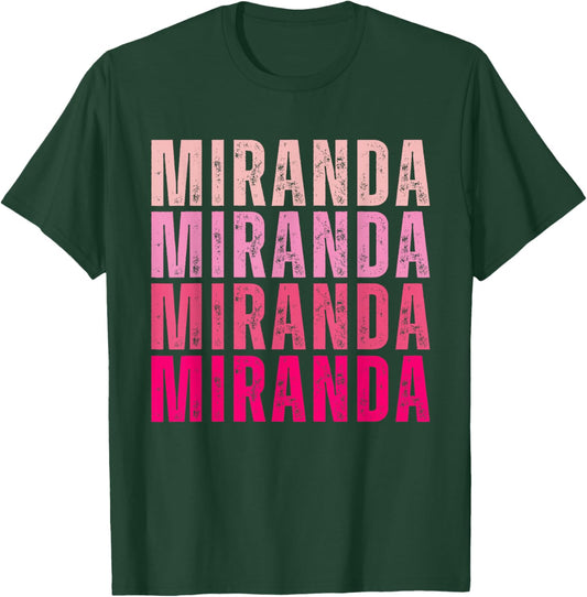 Miranda Personalized Name I Love Miranda Vintage T-Shirt - T-Shirt | Forest