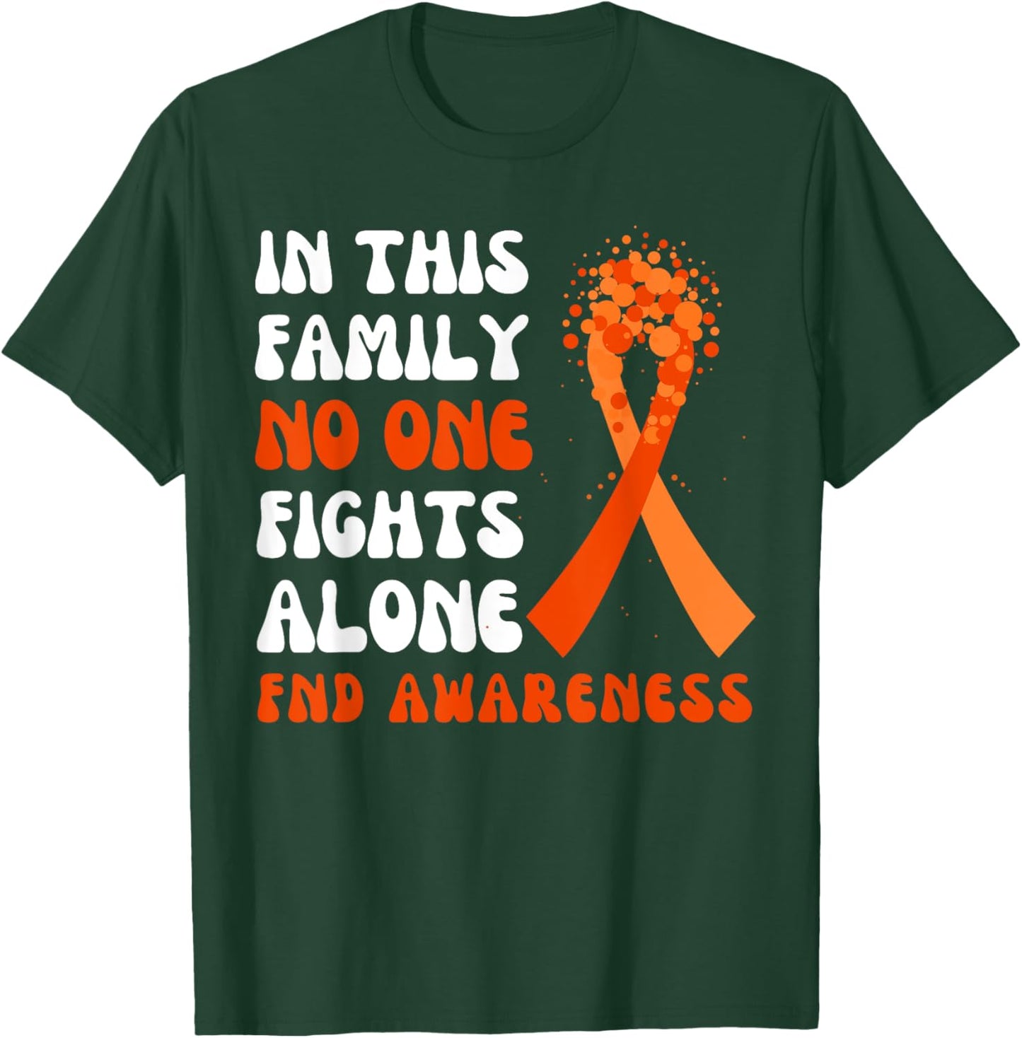 Functional Neurological Disorder Awareness FND Ribbon Family T-Shirt - T-Shirt | Forest