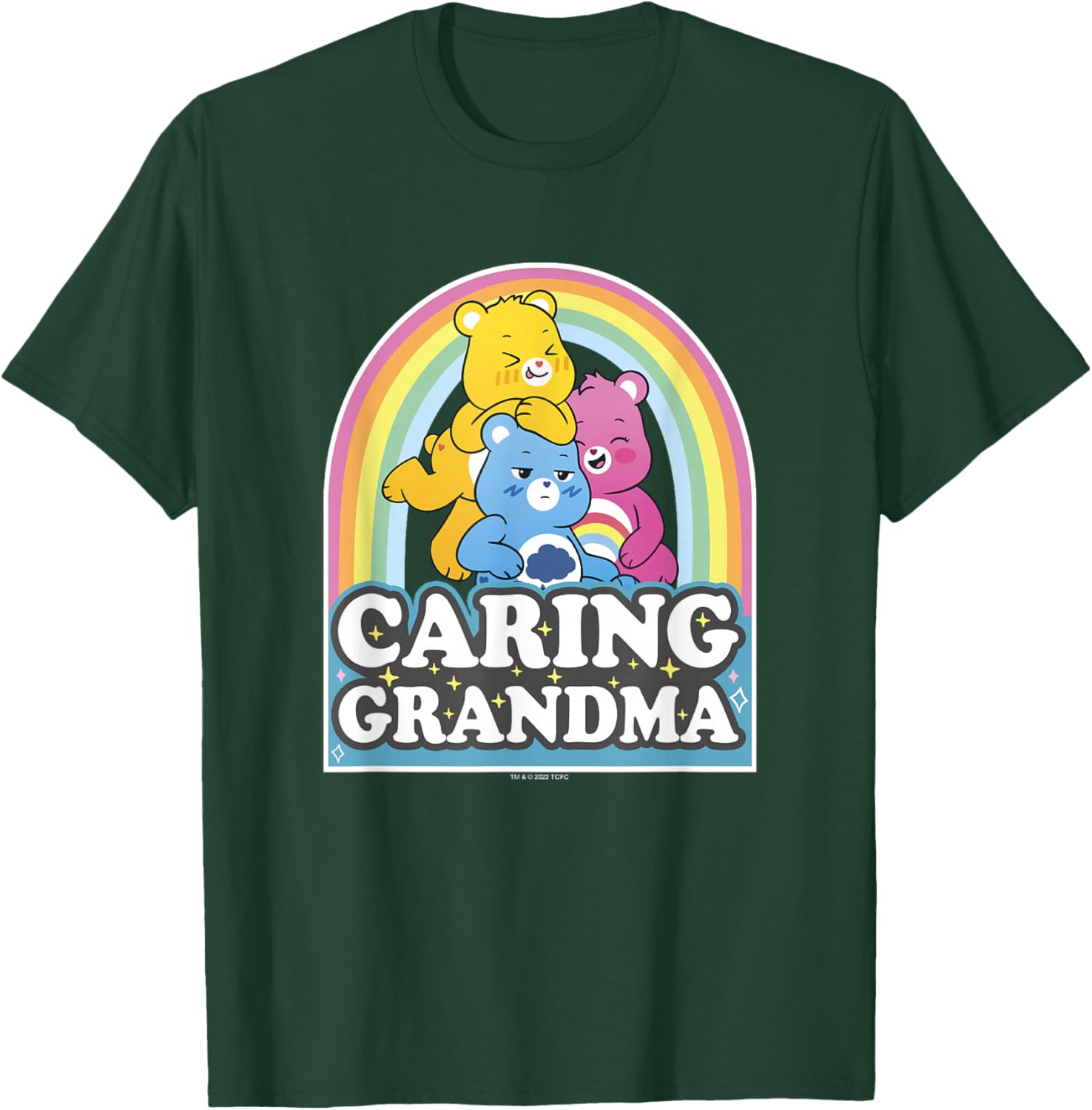Care Bears Caring Grandma Retro Rainbow Grumpy Group Shot T-Shirt - T-Shirt | Forest