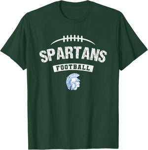 Lake Forest Spartans Logo Football Distressed HS T-Shirt - T-Shirt | Forest