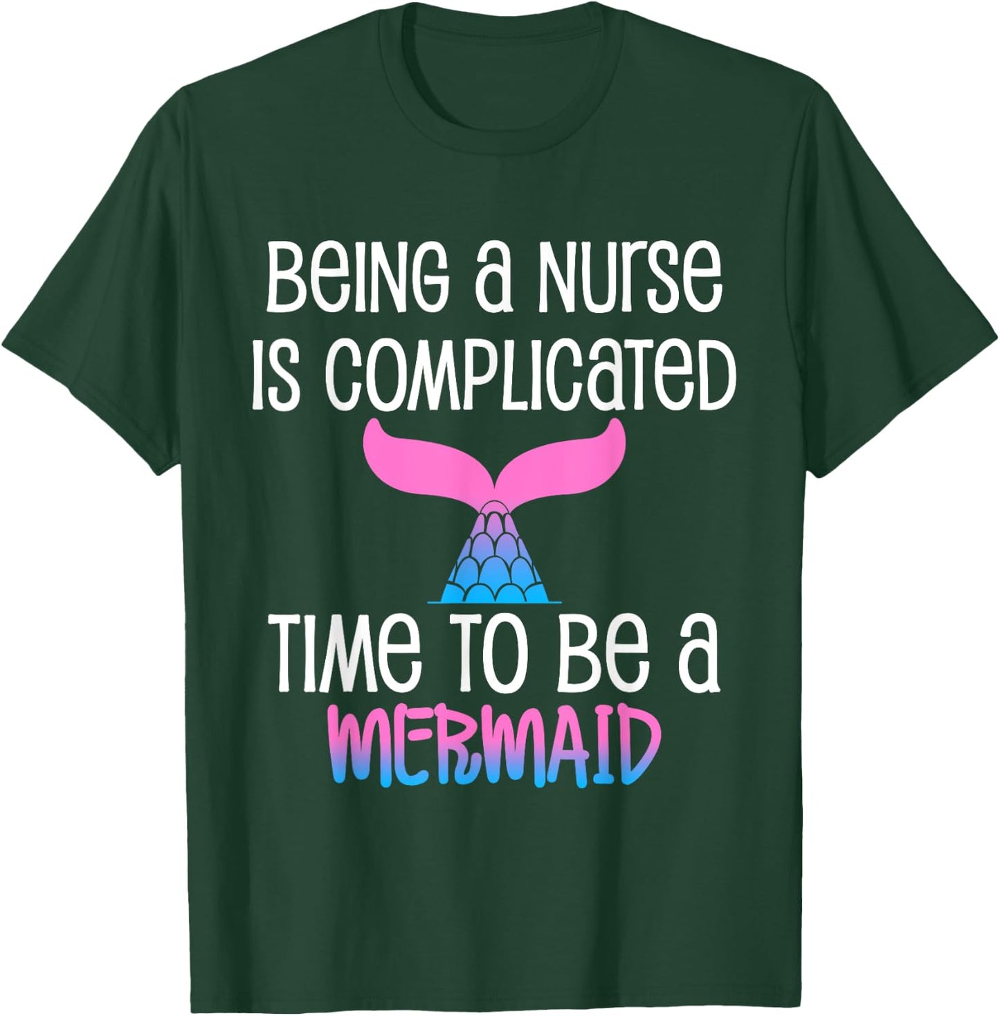Cute School Nurse Shirt Mermaid Nurse T-Shirt - T-Shirt | Forest