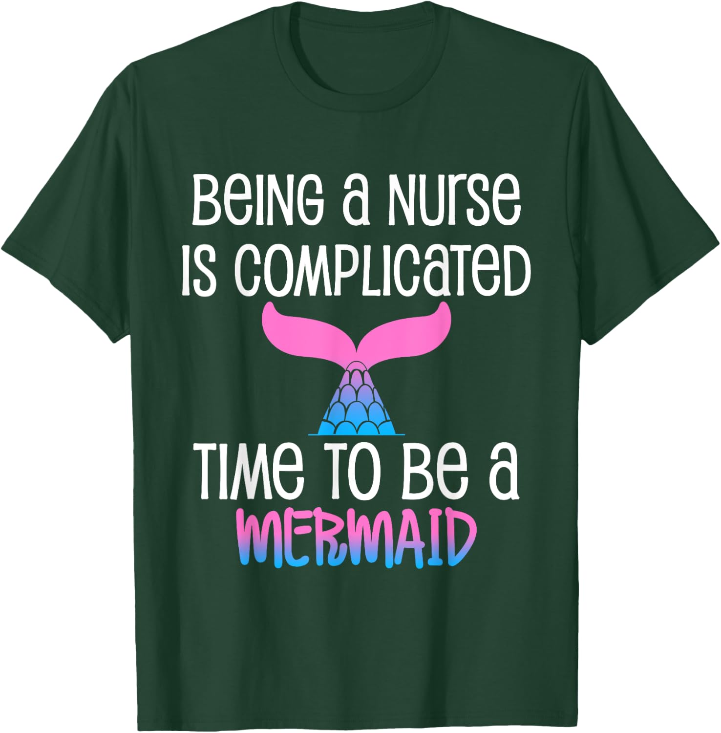 Cute School Nurse Shirt Mermaid Nurse T-Shirt - T-Shirt | Forest