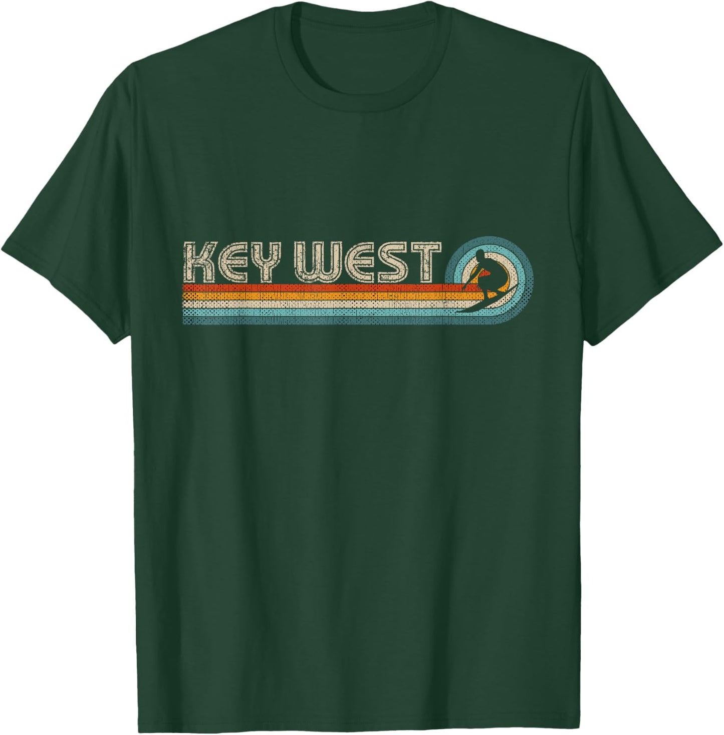 Retro Key West Florida Surfing Key West T-Shirt - T-Shirt | Forest