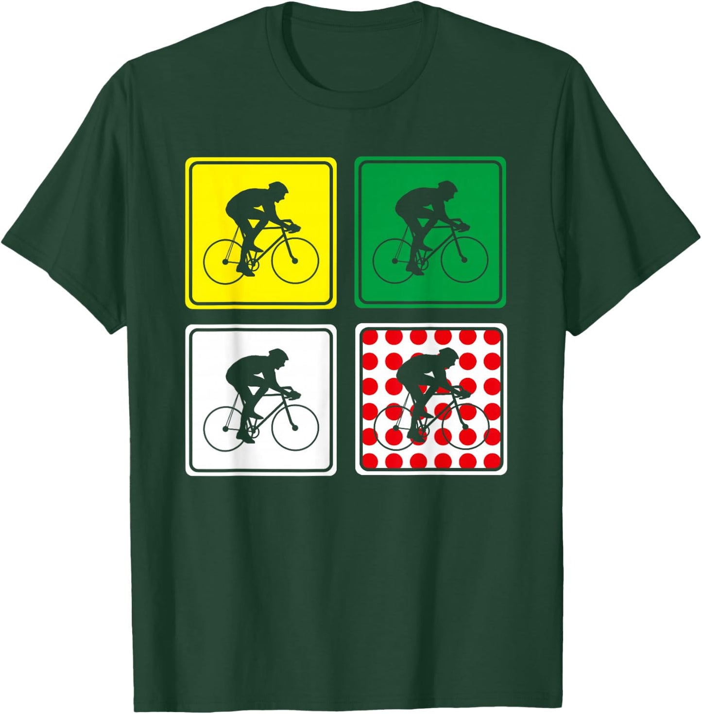 Racing Road Bike Jersey Bicycle Cycling Race Street Biking T-Shirt - T-Shirt | Forest