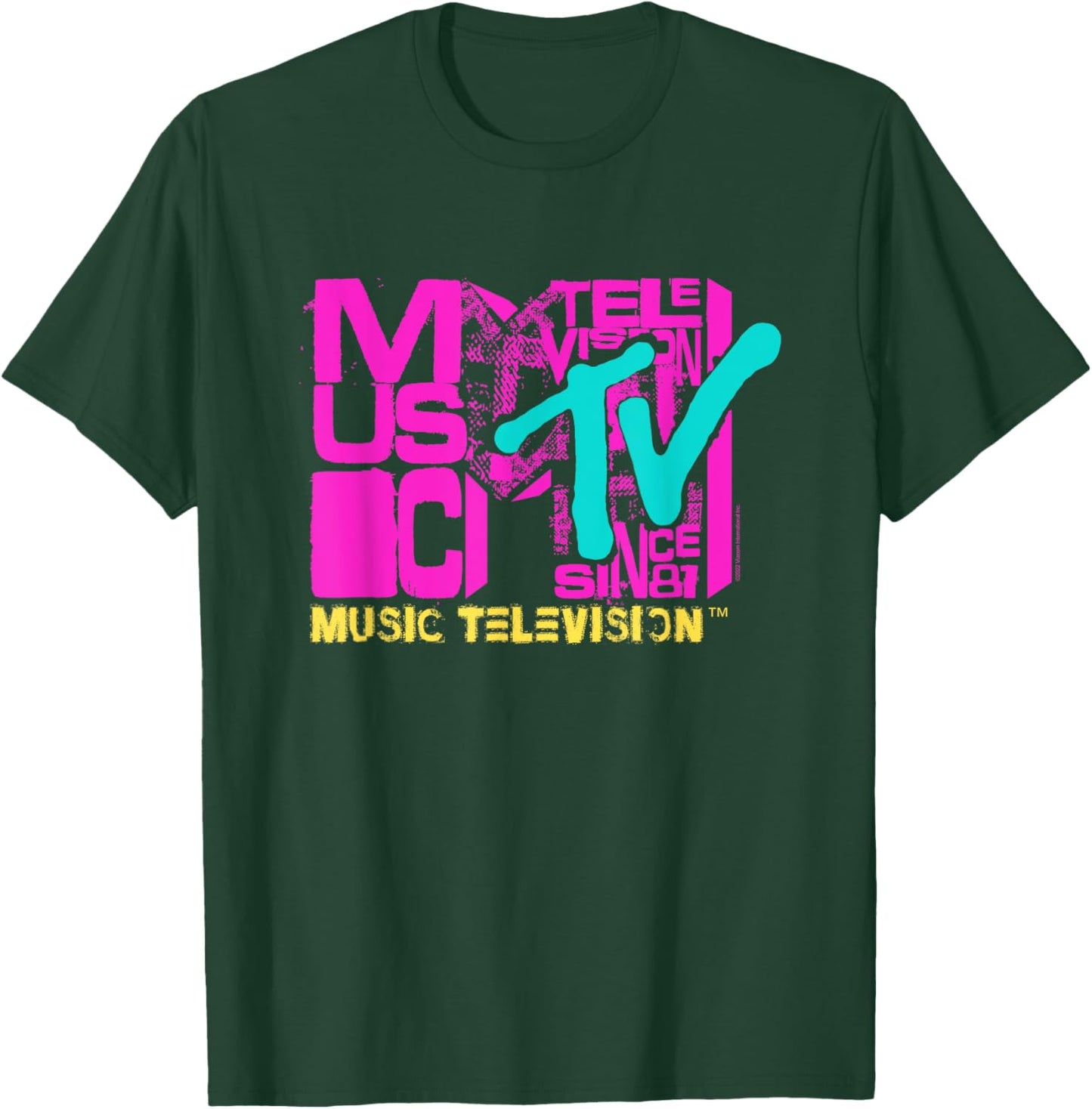 MTV Logo Stacked Letters T-Shirt - T-Shirt | Forest