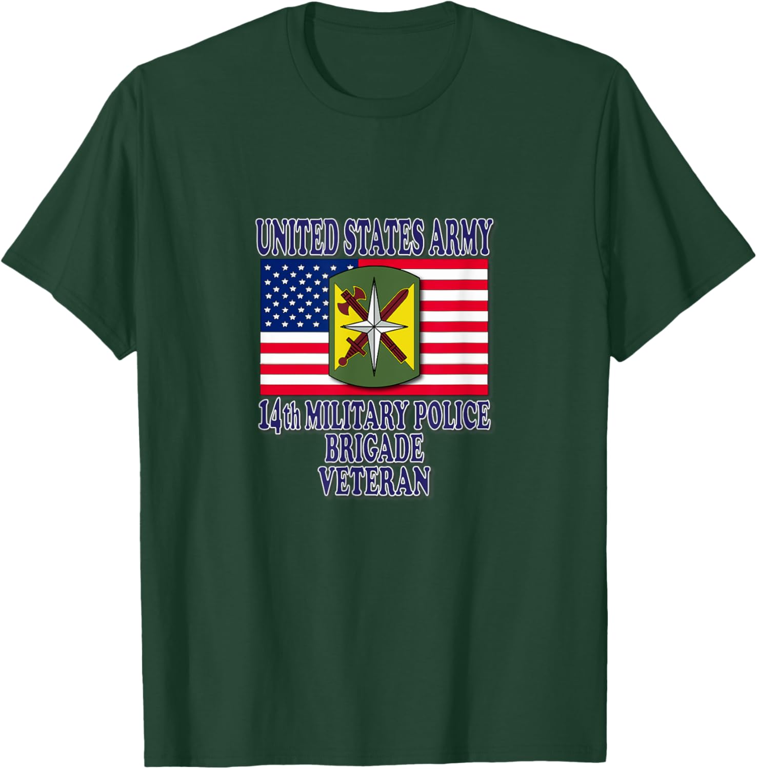 14th Military Police Brigade- Veteran T-Shirt - T-Shirt | Forest