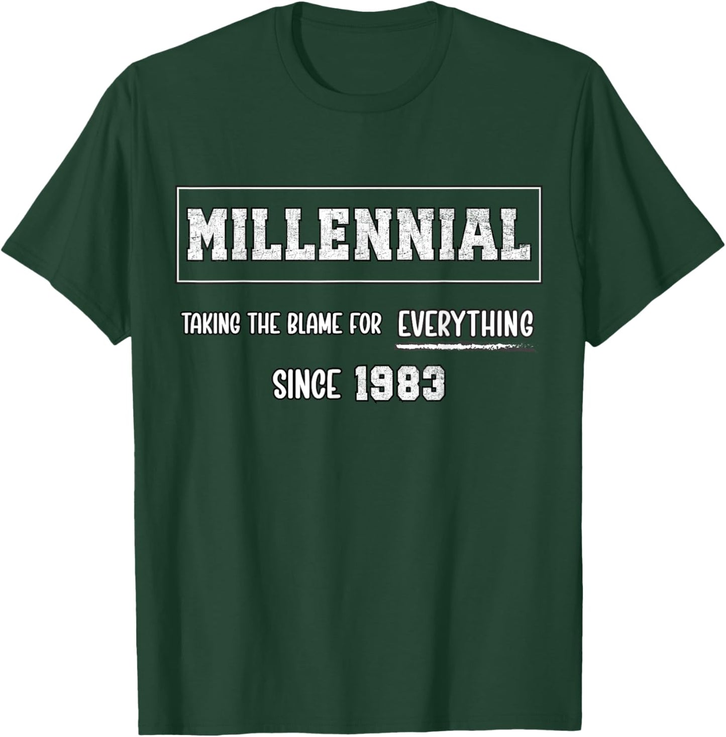 Funny Millennial 1983 Birth Year Humour Joke Generation Meme T-Shirt - T-Shirt | Forest