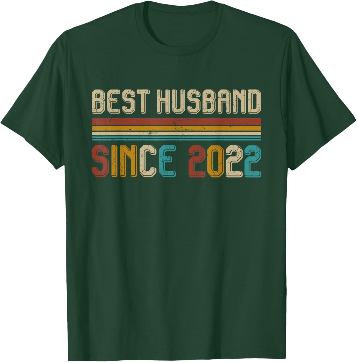 3rd Wedding Anniversary - Best Husband Since 2022 T-Shirt - T-Shirt | Forest
