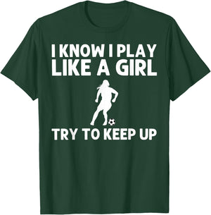 Funny Soccer Art Girls Soccer Player Soccer Lover T-Shirt - T-Shirt | Forest