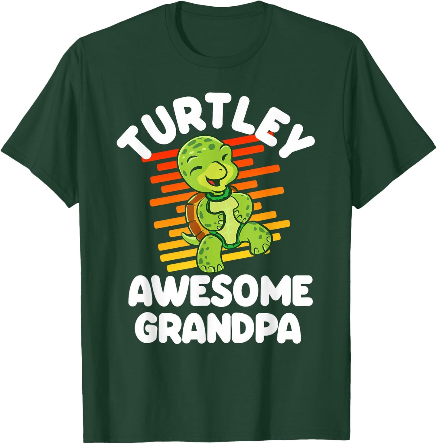 Turtley Awesome Grandpa Cute Turtle Totally Awesome Gift T-Shirt - T-Shirt | Forest