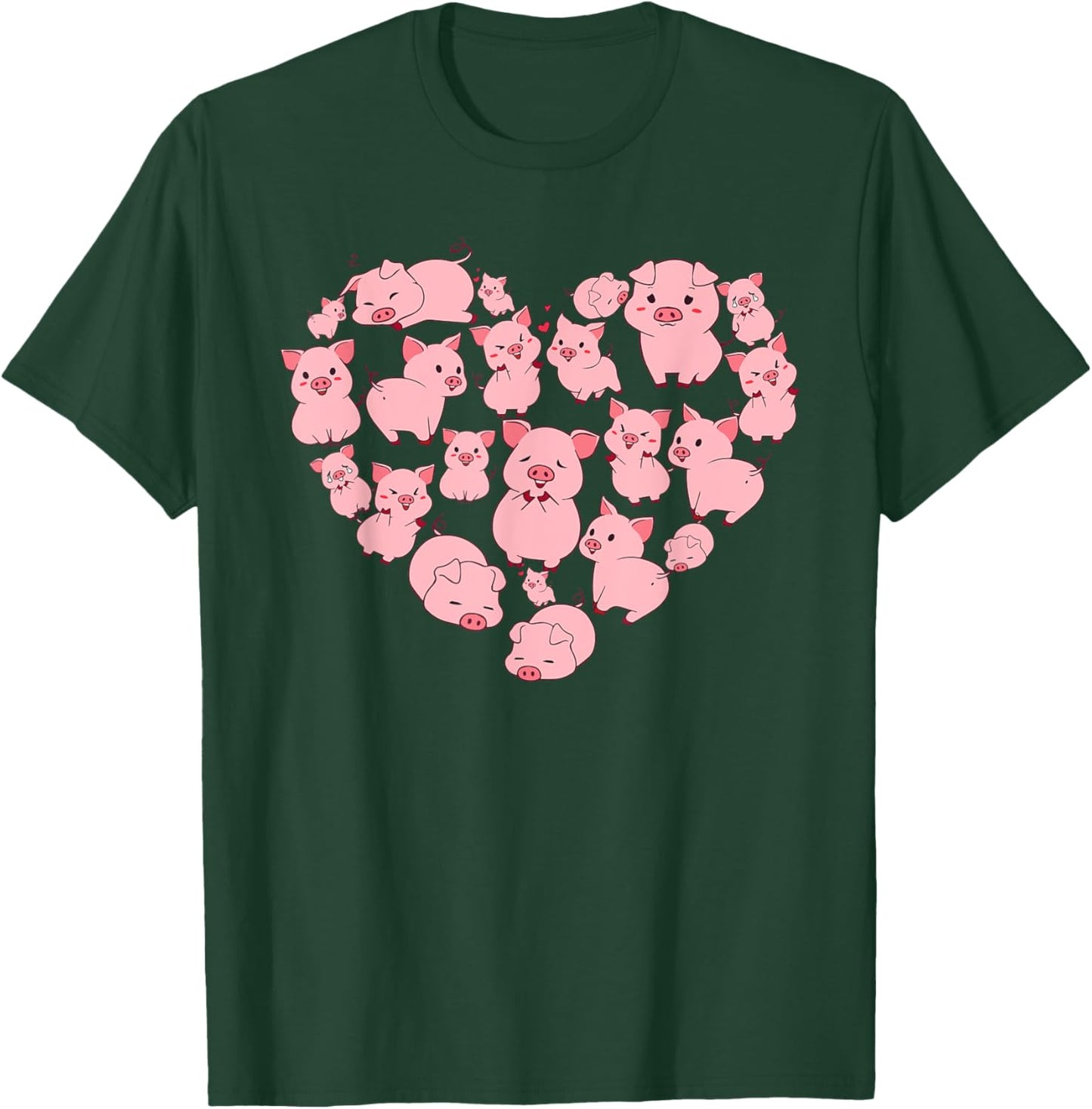 Cool Pig Art Girls Unique Pig Animal Pig Lover T-Shirt - T-Shirt | Forest