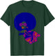 Retro Afro Hair Natural Hair girl with Afro Puff T-Shirt - T-Shirt | Forest