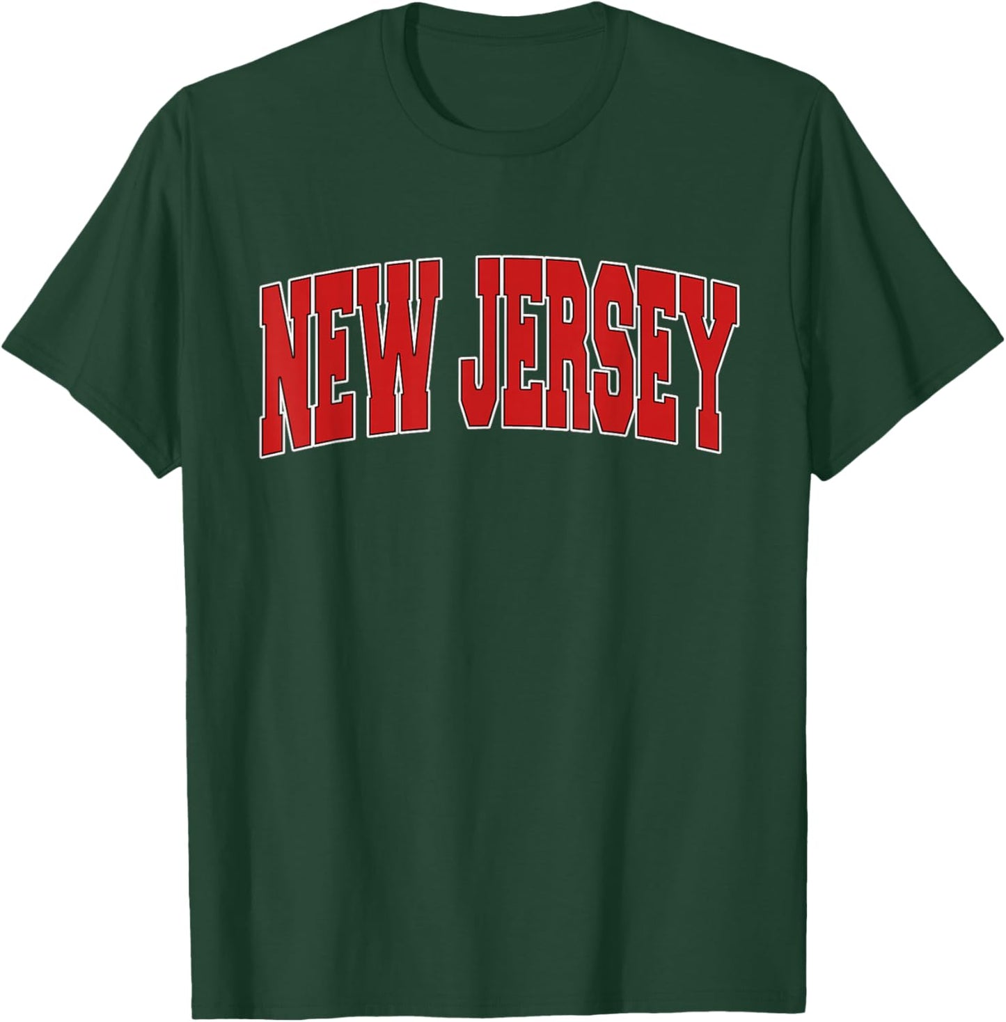 New Jersey USA State NJ Varsity Style Vintage Sports T-Shirt - T-Shirt | Forest