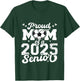 Proud Mom Of A 2025 Senior Soccer Ball Graduate 2025 T-Shirt - T-Shirt | Forest