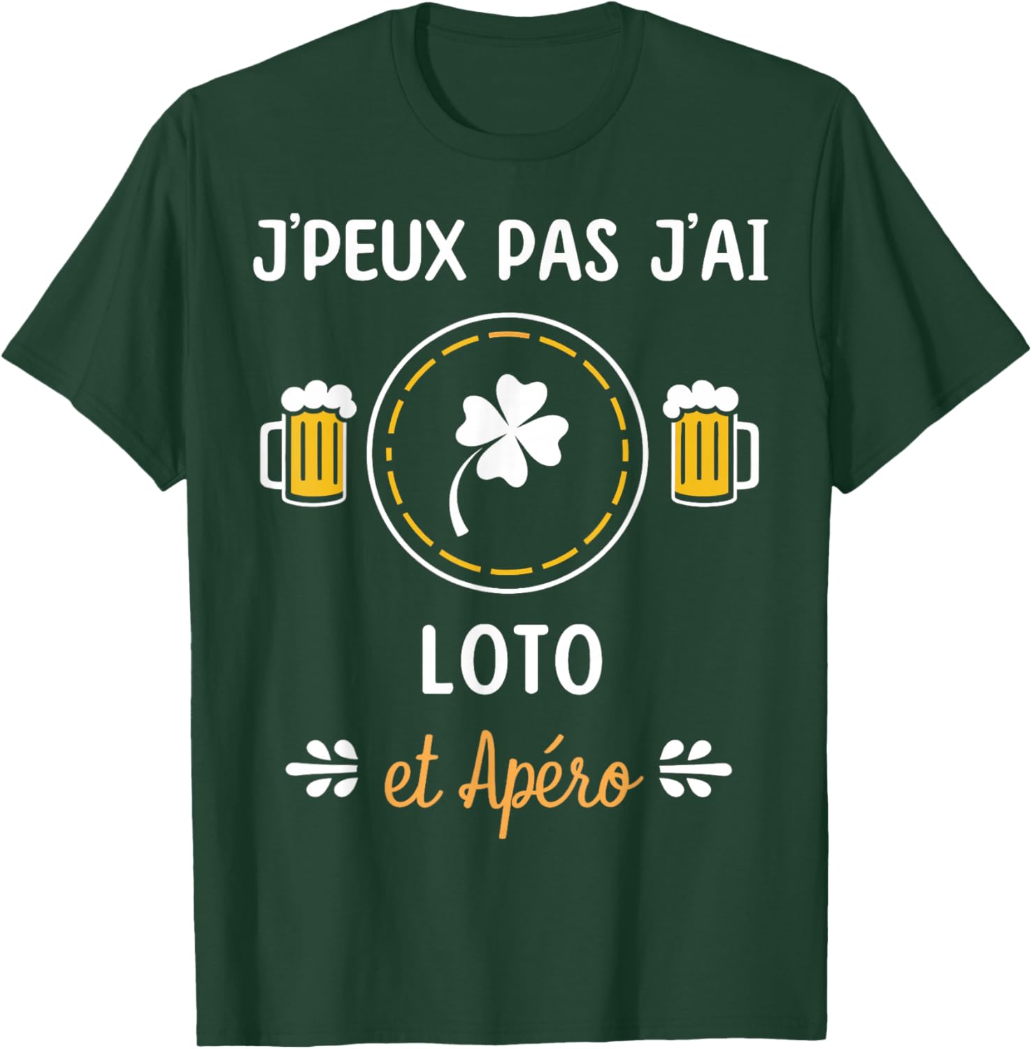 Je peux pas j'ai lotto , Black, S T-Shirt - T-Shirt | Forest