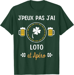 Je peux pas j'ai lotto , Black, S T-Shirt - T-Shirt | Forest