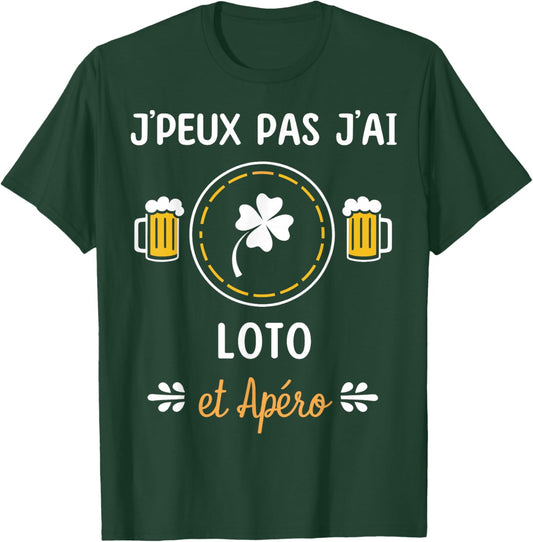 Je peux pas j'ai lotto , Black, S T-Shirt - T-Shirt | Forest