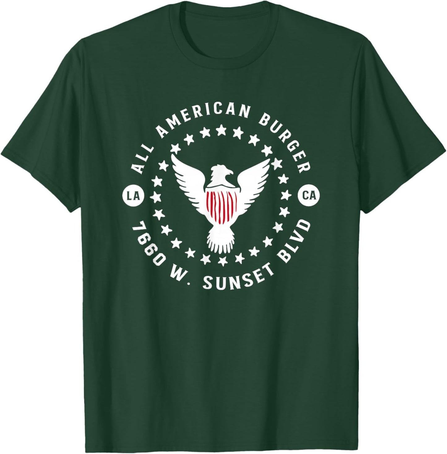 All American Burger Los Angeles, CA Vintage Restaurant T-Shirt - T-Shirt | Forest