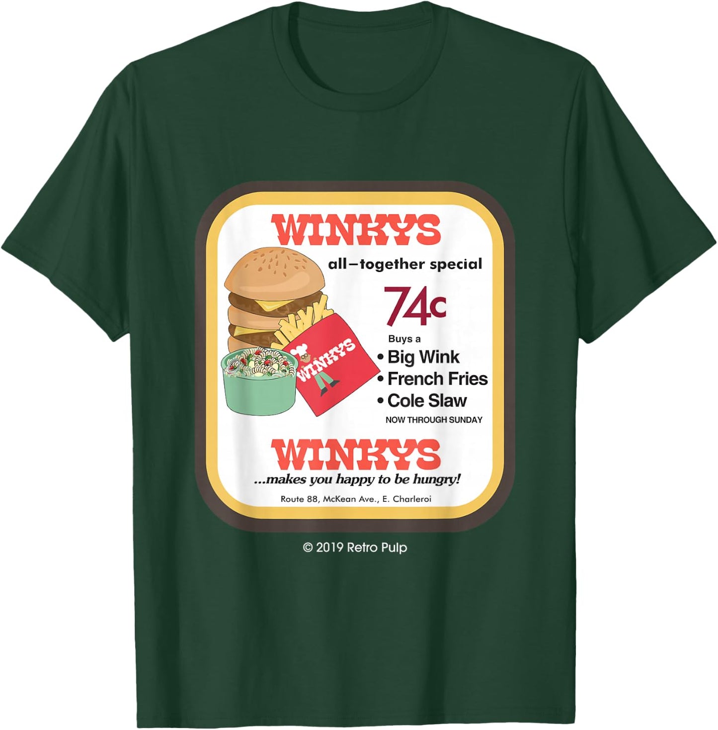 Winky's Hamburgers Winkys Pittsburgh Restaurant T Shir T-Shirt - T-Shirt | Forest