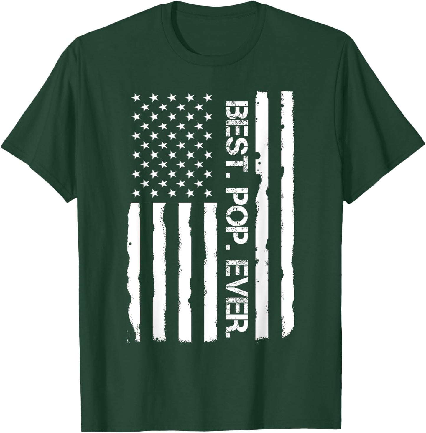 Father`s Day Shirt Best Pop Ever American Flag Vintage Men T-Shirt - T-Shirt | Forest
