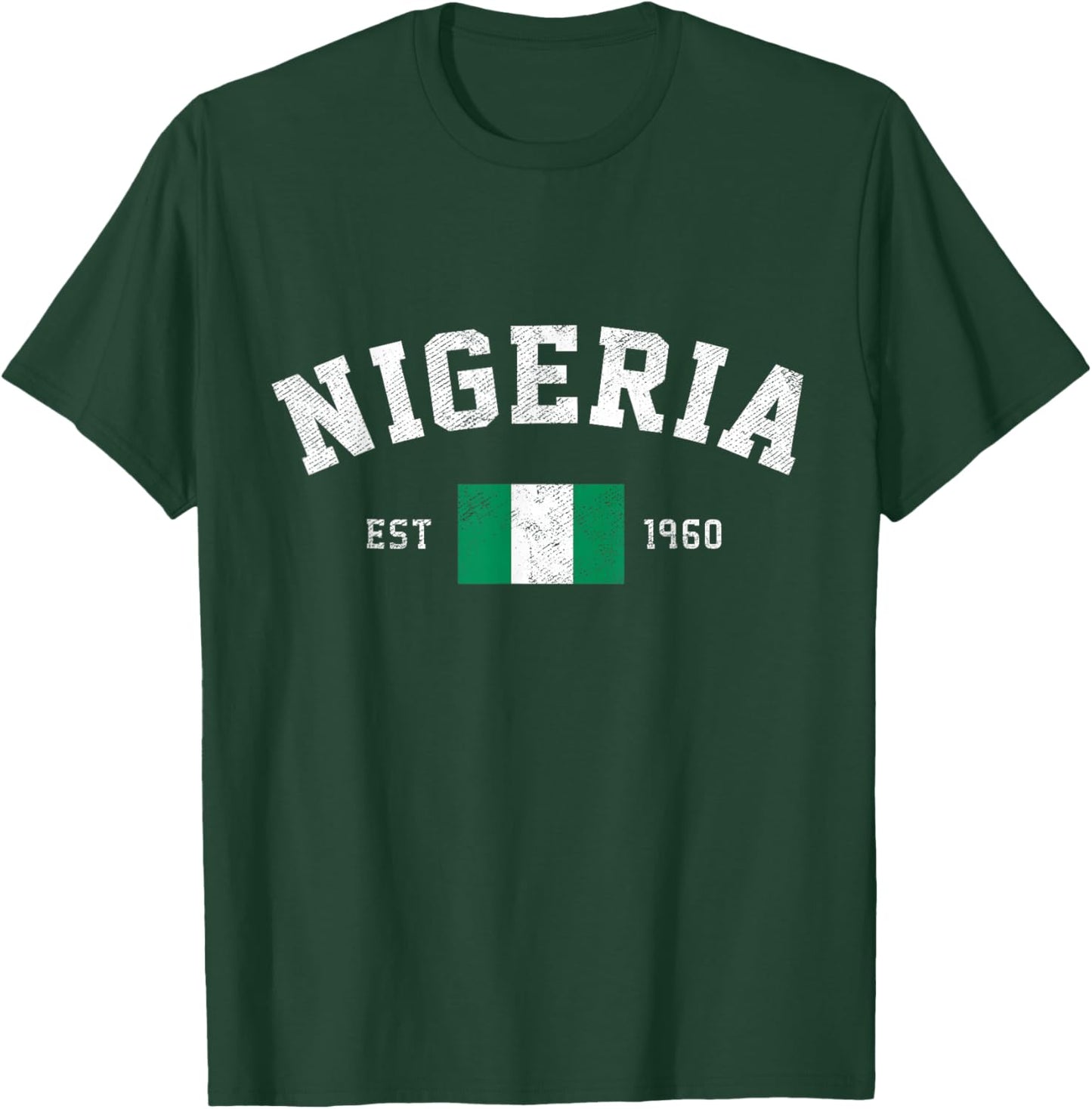 Nigeria Est. 1960 Nigerian Flag Independence Day T-Shirt - T-Shirt | Forest